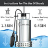 Submersible Water Pump 1/2HP 2610GPH
